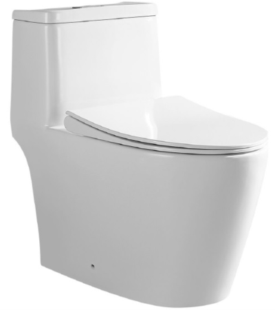Tiara 918 Rimless Turbo Tornado Flushing 1-Piece Toilet Bowl
