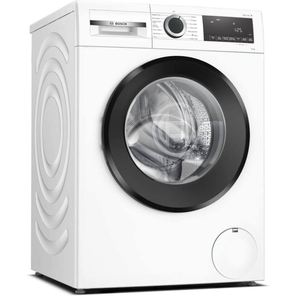 Bosch Serie 4 Washing Machine - 9kg - 1400 rpm - White - A Rated - Freestanding - WGG04409GB 